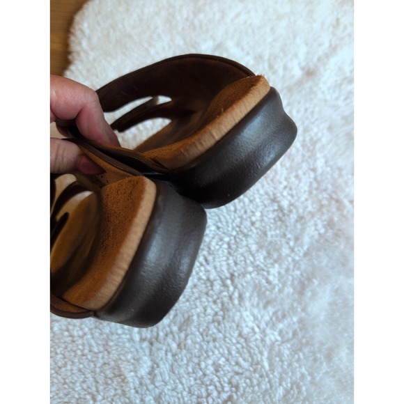 SAS Encore Tripad Slide Sandal US 11M Brown Pebbled Leather Adjustable  GUC main image 3